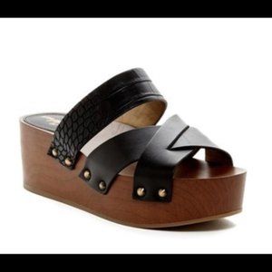 SAM EDELMAN Bane Platform Leather Sandals